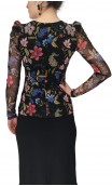 Consuelo Printed Tulle Blouse