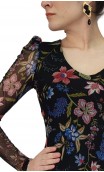 Consuelo Printed Tulle Blouse