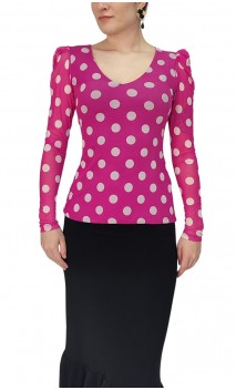 Consuelo Printed Tulle Blouse