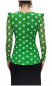 Consuelo Printed Tulle Blouse