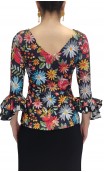 Lucy Printed Top 3/4 sleeves