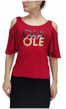 Blusa Ole con Ole Manga Fluida