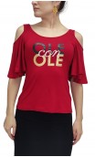 Blusa Ole con Ole Manga Fluida