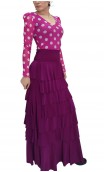 Saia Flamenca Simone 7 Babados