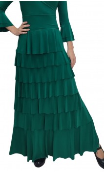 Saia Flamenca Simone 7 Babados