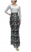 Black Floral Tulle Lola Flamenco Skirt