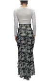 Black Floral Tulle Lola Flamenco Skirt