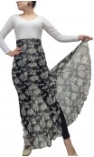 Black Floral Tulle Lola Flamenco Skirt