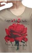 Blusa Vera Flor Roja