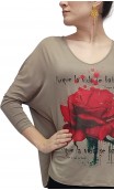 Blusa Vera Flor Roja