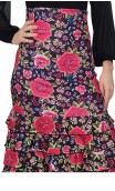 Letizia Floral 8 Ruffles Long-Skirt