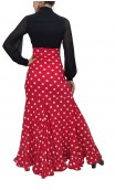 Falda Lunares Virna Extra Godet