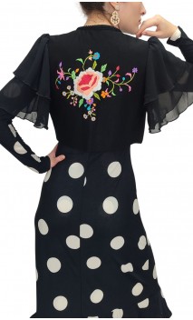 Black Vest with Embroidery