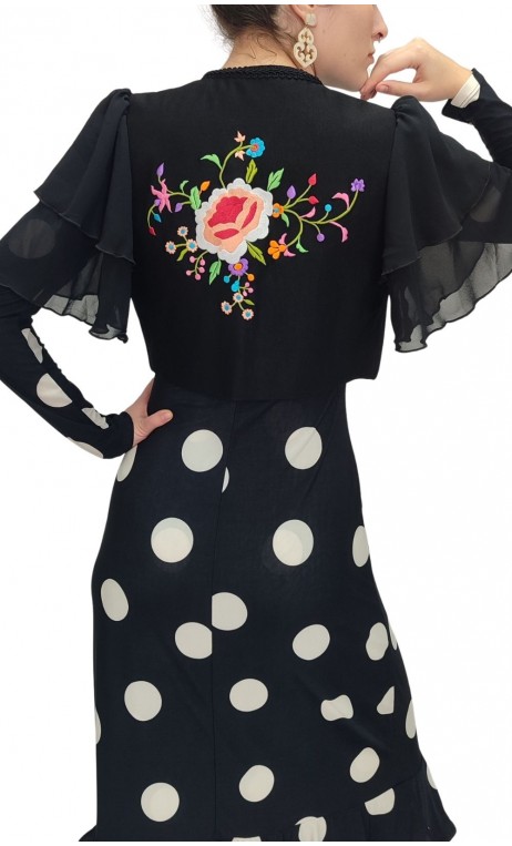 Black Vest with Embroidery