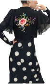 Black Vest with Embroidery