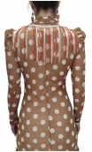 Mantoncillo Flamenco Beige c/Lunares Blancos c/Flecos