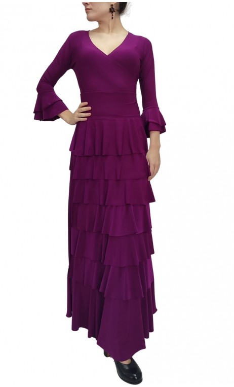 Conjunto de Falda y Blusa Morada