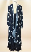 Sobrevestido Negro c/Lunares Blancos