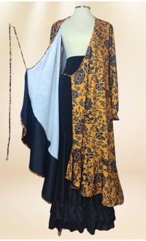 Sobrevestido Transpassado Mostarda c/ Pto