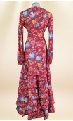 Red Floral Skirt & Top Flamenco Set
