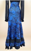 Saia Flamenca Preto c/Azul