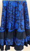 Saia Flamenca Preto c/Azul