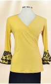 Conjunto Flamenco Saia e Blusa Preto e Amarelo