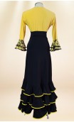 Conjunto Flamenco Falda & Blusa Amarillo c/Negro