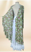 Sobrevestido Verde Floral