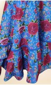 Saia Flamenca Azul Floral