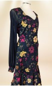 Vestido Flamenco Negro Floral