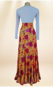 Yellow Floral Flamenco Skirt