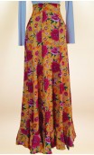 Saia Flamenca Amarelo Floral