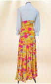 Falda Flamenca Godet Amarillo Floral