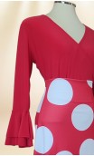 Conjunto Flamenco Falda & Blusa Rojo c/Lunares Blancos