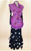 Light Purple Floral Apron & Scarf Set