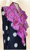Light Purple Floral Apron & Scarf Set