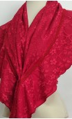 Conjunto Lenço de renda vermelho com forro e Cinto