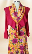Falda Flamenca Amarillo Floral c/Pañuelo