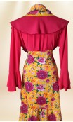 Falda Flamenca Amarillo Floral c/Pañuelo