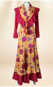 Falda Flamenca Amarillo Floral c/Pañuelo