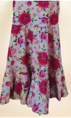Beige Floral Flamenco Skirt