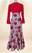 Beige Floral Flamenco Skirt