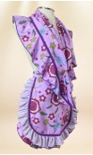 Conjunto Delantal y Pañuelo Lilá Floral