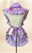 Lilac Floral Apron & Scarf Set