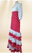 Polka-dots Flamenco Skirt 6 Ruffles
