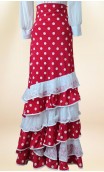 Polka-dots Flamenco Skirt 6 Ruffles