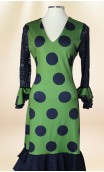 Green & Black Flamenco Dress