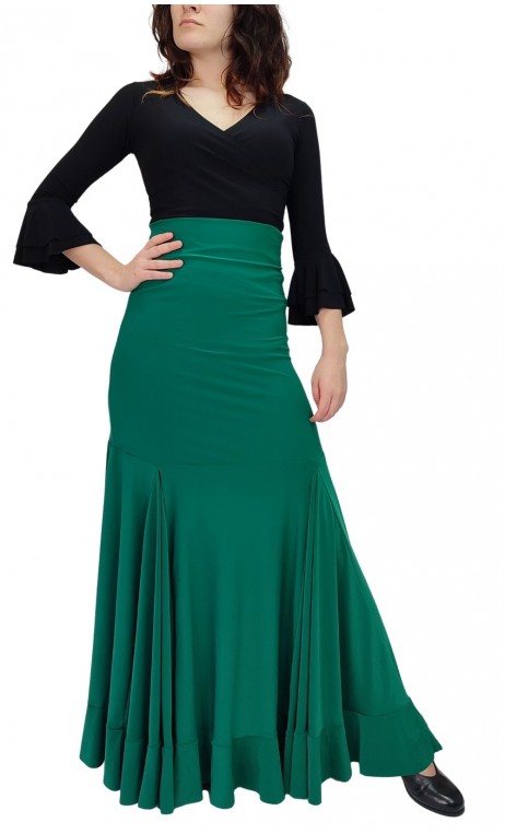 Falda Flamenca Verde Extra Godet