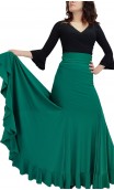 Falda Flamenca Verde Extra Godet